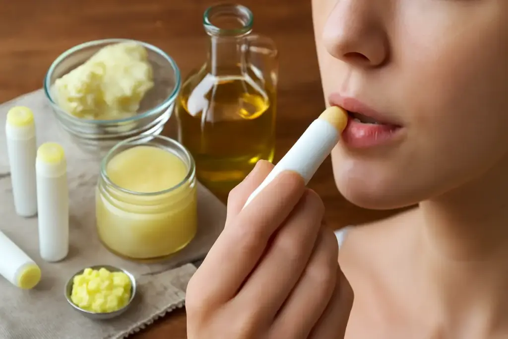 Burrocacao naturale preparato in casa: il segreto della texture che ammorbidisce subito le labbra